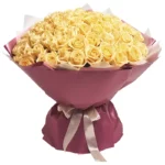 Букет из 101 розы кремового цвета