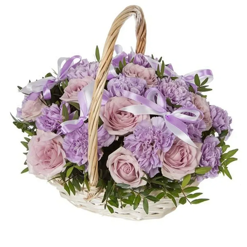 Корзина с цветами Закатное небо